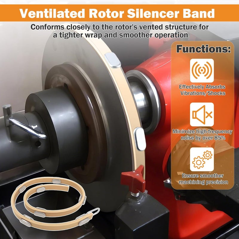 superbobi 6920 906920 Brake Lathe Silencer Band for Ventilated Rotor, Ventilated Rotor Silencer Band Replacement for AMM CO 6920, FMC/John Bean 90984/92022, Van Norman 11485, RELS 11488, Hunter 175-188-2 - Image 4